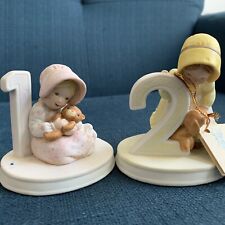 Vintage Holly Hobbie Birthday Collection Figurines 1st & 2nd Birthday 1983 picture