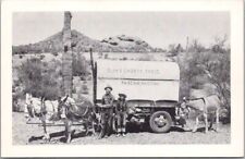 Vintage 1950 WALKER Postcard Covered Wagon 