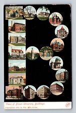 Providence RI-Rhode Island, Views of Brown University Buildings Vintage Postcard picture