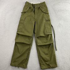 VTG US Army Pants Mens 26x28.5 OG-107 Cold Weather Wind Resistant Sateen Olive picture