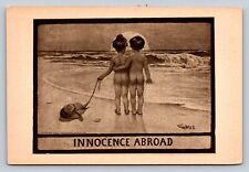Artist Signed Young Love Childhood Sweethearts Children Beach Innocence Abroad picture