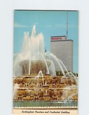 Postcard Buckingham Fountain & Prudential Building Chicago Illinois USA picture