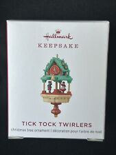 NEW Hallmark 2019 TICK TOCK TWIRLERS Mini Ornament  Turn Knob To SPIN Clock Gift picture