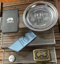 Vintage GM Fisher Body Advertising Lot - Brass Belt Buckle, Ashtray, Keychain + picture