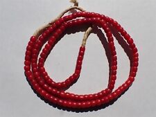 Antique Venetian Pony size Red Glass Trade Beads- 5-5.5mm - 1 Strand picture