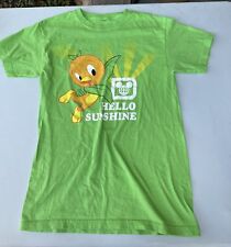 EUC Disney Parks Lime Green Hello Sunshine Orange Bird T-shirt Adult s picture