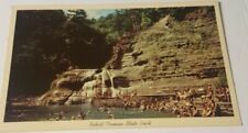 1950s postcard people swimming at lower falls ROBERT TREMAN STATE PARK Ithaca NY picture