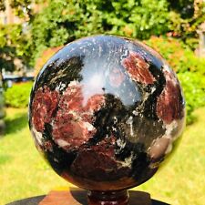 11.68LB Large Natural Garnet Sphere Crystal Firework Stone Ball Reiki Healing picture