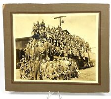Steam Train Photograph Vintage Locomotive Employee Group Photo 1280 picture