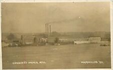 Postcard RPPC Illinois Marseilles Crescent Paper Mill C-1910 Factory 23-6745 picture