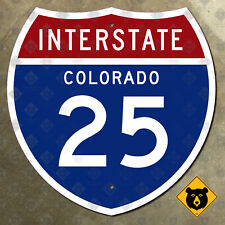 Colorado Interstate 25 highway route sign 1957 Springs Denver 24x24 picture