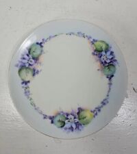 Vintage Thomas Sevres Bavaria Plate Hand Painted Violets Gold Rimmed  picture