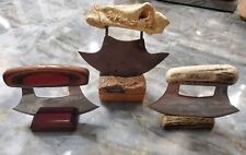 Lot of (3) Alaskan Inuit Ulu Chopping Knives - See Photos For Details picture