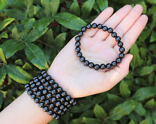 Shungite Bead Bracelet: 6 mm Round Crystals (Natural Shungite Stretch Bracelet) picture