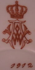 Antique Royal 1912 KPM Berlin Porcelain Plate Monogram Porzellan Teller King picture