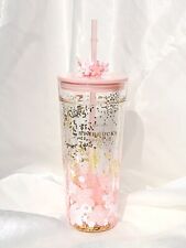 China Starbucks Pink Spring Flower Cute Rabbit Double Glass Cup 20oz Girl Gift picture