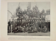 1898 Vintage Illustration Crew of Battleship Maine Spanish American War picture