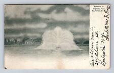 Rochester NY-New York Fountain At Highland Park, Antique, Vintage c1913 Postcard picture