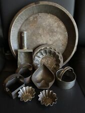 Vintage Pie Plate Tart Tins Biscuit Cutters Scoop Food Photography Props Patina picture