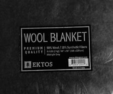 EKTOS 90% Wool Blanket, Grey, Survival Camping  Washable 66