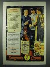 1943 Seagram's 7 Crown Whiskey Ad - Keeping in Touch picture