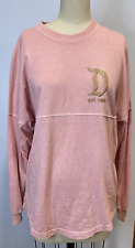 Disney Disneyland Spirit Jersey Pink Gold Glitter Letters Long Sleeve Shirt XS picture