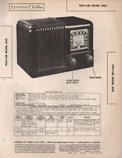 1948 TRAV-LER 5051 RADIO SERVICE MANUAL SCHEMATIC PHOTOFACT picture