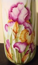 Gorgeous Huge Hand Painted Iris Vase picture