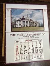 1948 Salesman Copy Calendar Home Of Washington Red Oak, IA Series 48R3 RARE VTG picture