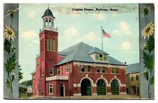 1912 Engine House, Fire Department, Melrose, MA Postcard picture
