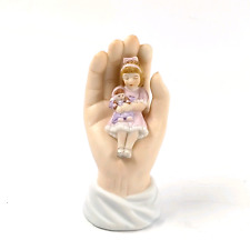 Vintage 1994 ROMAN, INC. Porcelain  Hand Holding Girl With Doll 4.75