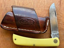 Yellow Case XX Sod Buster Jr. Pocket Knife Folding 3137 CV & Leather Sheath picture