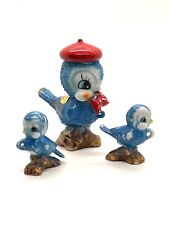 1950's Vintage Mommy BlueBird Figurine with her  Babies Japan picture