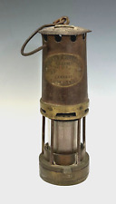 Antique E Thomas & Williams Welsh Miner's Lamp Brass Cast Iron A55 picture