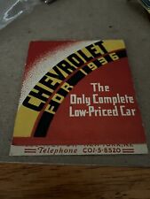 MATCHBOOK COVER Chevrolet For 1936 Large 4” - Advertising picture