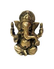 Lord Ganesh Brass Metal Antique oxidized  Small Statue For Home Office Temple picture