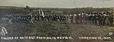 Chariton Iowa National Guard 55th Regiment Parade Review Photo Postcard 1909 picture