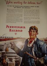 DEFENSE ~ 1951 Pennsylvania Railroad Vintage Train Magazine Print Ad picture