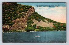 Delaware Water Gap PA-Pennsylvania Indian Profile Rock Tammany Vintage Postcard picture