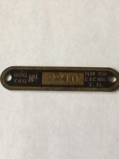 Vintage 1930 Honolulu Dog Tag F&f. Hon.T.H. picture