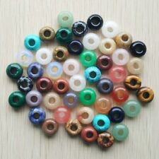 Wholesale 50pcs Natural Stone Mixed Round Shape Big Hole Beads for Bracelet 14mm picture
