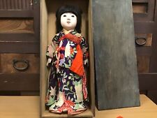 Y0991 NINGYO Ichimatsu Doll kimono girl signed box Japanese vintage antique picture