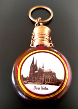 Antique Vintage Perfume Bottle Cranberry Glass Koln Cathedral Germany LOVELY picture