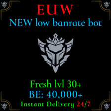 EUW Unranked LoL Fresh Acc League of Legends lvl 30 level Smurf Safe New bot 40k picture