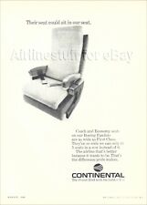 1969 CONTINENTAL Airlines WIDER SEAT ad airways advert PROUD BIRD GOLDEN TAIL picture