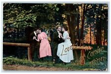 c1910's Lovers Lane Couple Romance Sauk Centre Minnesota MN Antique Postcard picture