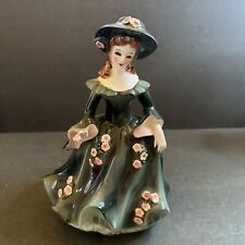 1957 Vintage Victorian Lady Planter Geo Z Lefton # 50482 Dressed in Green picture