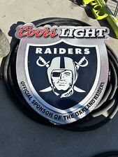 Coors Light Oakland Raiders NFL Sign Tin Vintage picture