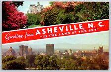 Greetings form Asheville NC Postcard 