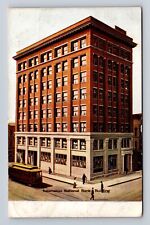 Kalamazoo MI-Michigan, National Bank Building, Antique Vintage Souvenir Postcard picture